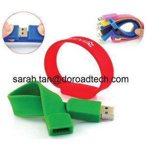 Promotional Gifts Silicone Bracelet USB Flash Drive for Free Sample