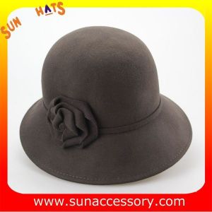 Vintage hot sale mid brim hats wholesale for ladies,100% Australia wool felt