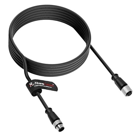 Alvin's Cables M12 8 Pin Male to 8 Pin Female A-Code Cat6a High-Flex Shielded
