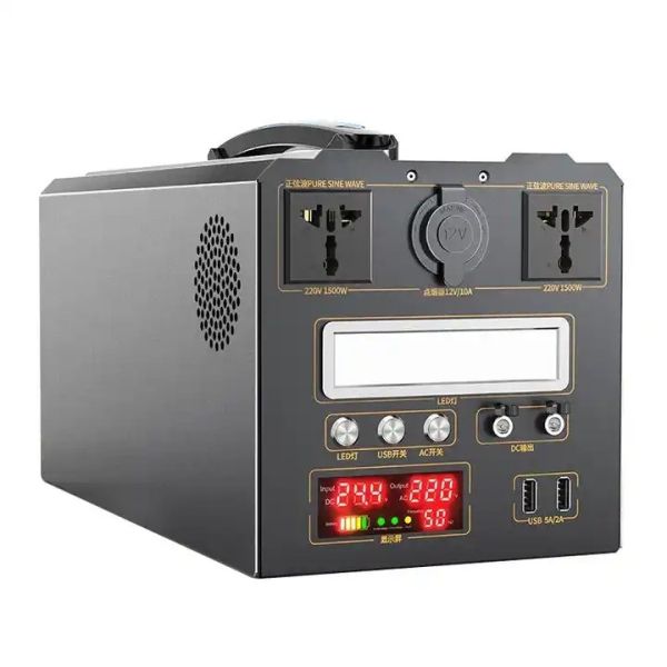 1500W Portable Power Bank Station, Portable 220v Outdoor Power Station Inverter