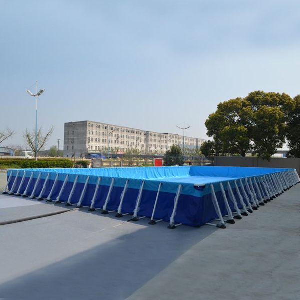 0.9mm Tarpaulin Metal Frame Mobile Swimming Pool Above Ground Inflatable