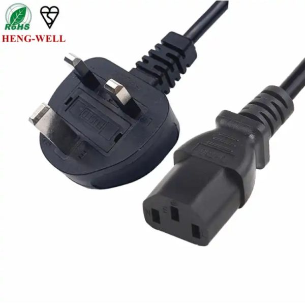 Quality ASTA C13 Connector UK Power Cord BSI UK Cables Fuse 3 Pin Consumer Electronics 250A 13A AC Power Cable wholesale