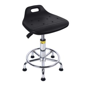 SGS Adjustable Industrial Anti Static Lab Chair Pu Foam Rolling Saddle Stool