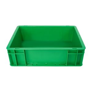 Solid Box Stacking Plastic Crate Eco-Friendly Container for Space-Saving Storage