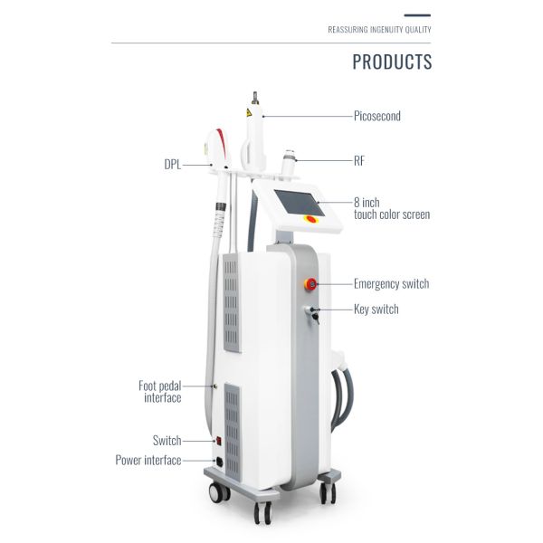 Vertical DPL Machine 10'4 Inch Big Screen Ipl Hair Remover Facial Pigmentation