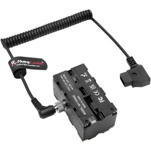 Alvin's D Tap to NP F Dummy Battery Cable for Atomos Ninja Monitors Coiled Type