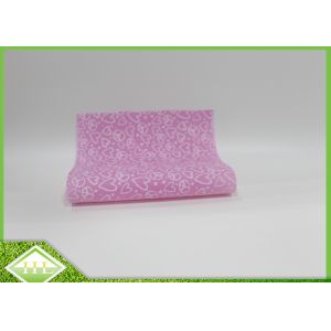 Cheap Pink / Purple Color Printed Non Woven Fabric 100% Virgin Polypropylene SGS Approved for sale