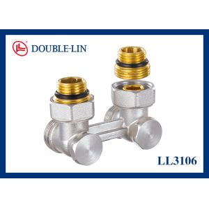 Cheap M1/2'' X M3/4&quot; Angle Two Pipe Valves With Adapter ISO228 Thread for sale