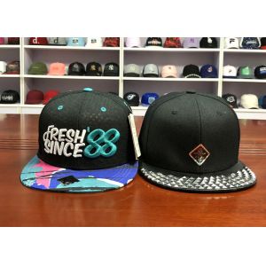 Personalized private labels custom design flat brim embroidery logo snapback
