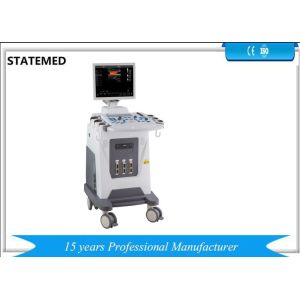 Trolley Type Color Doppler Ultrasound Scanner 24 Bit Color Depth 3 Transducer