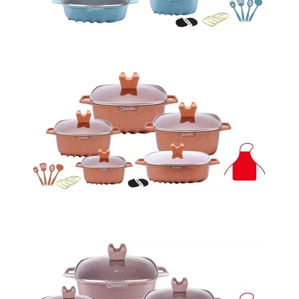 Wholesale Multifunction Pot And Pans Set 22pcs White Cooking Pot Sets Non-Stick Aluminum Cookware Sets