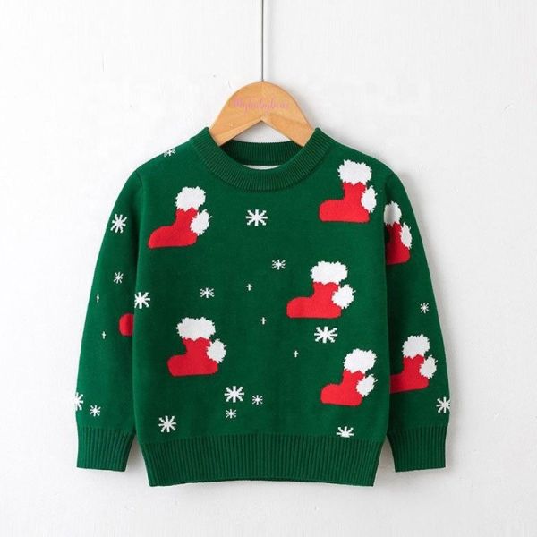 Quality Autumn Winter New Design Knit Christmas Kids Pullover Sweater Elk Boys Sweaters wholesale