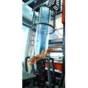 7 layer coex blue transparent plastic layflat tubing roll blown one side heat