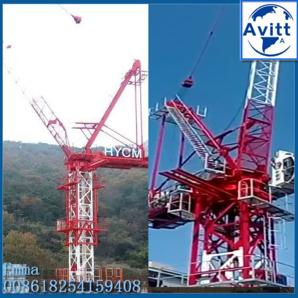 Quality Mast Crane QTD230-5520 Model Luffing Jib Crane Tower 18t Load 51m Height wholesale