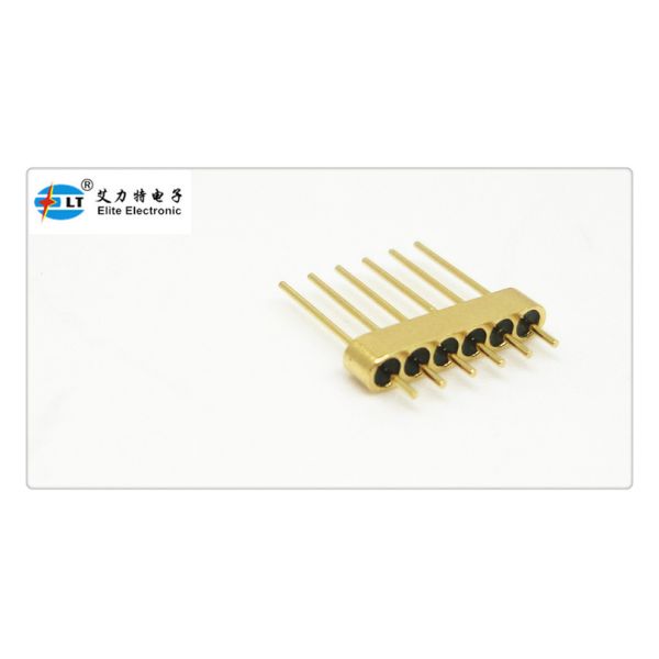 6 Pins Hermetic Glass To Metal Seal Connectors Kovar 4J29 Material For Sensor