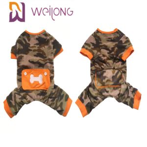 China Poly Fleece Winter Pet Pajama Camo Skull Dog Fleece Onesie on sale