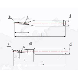 Conical Diamond Carbide Cutting Tool For Processing Dentures