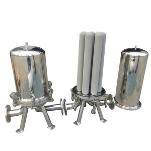China Stainless Steel Industrial Filter Titanium Rod Cartridge Filter Housing on sale