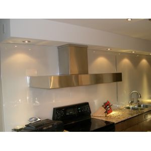 Baker White Painted Glass Backsplash Maximum size 2000 mm * 6000 mm