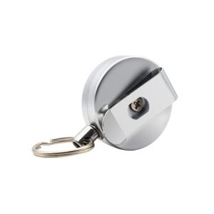 Round Retractable Badge Reel With Split Ring ID Safety Retractor 4cm Diameter