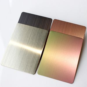 China SUS 304 pvd coating colors Decorative SS Sheet for door handles brushed stainless steel finish on sale