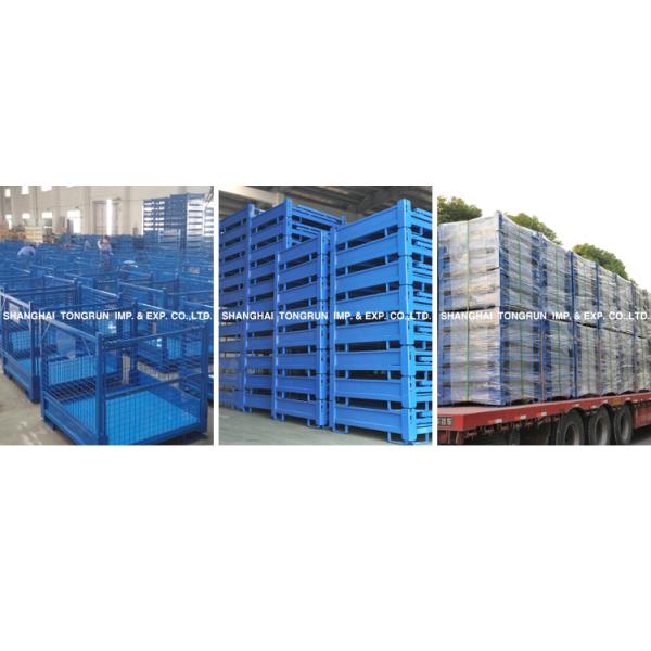 Torin LK21 Folding Stackable Half Open square Pipe Box Wire Mesh Pallet Container Metal Pallet