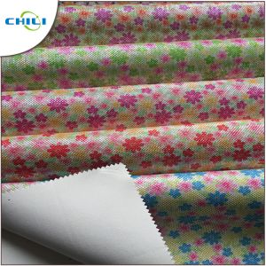 Multi Color Printed Faux Leather Fabric Chunky Shiny Wear Resistant