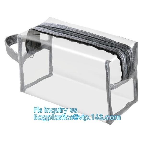 cosmetic bag and transparent mesh makeup bag for costmetic bag, handle pvc toiletry bag cosmetic bag, Makeup Pouch, bag