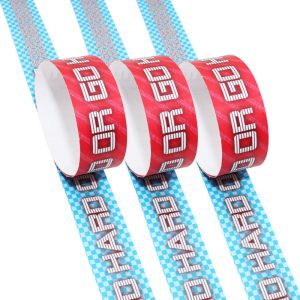 Enhanced Security Printed Paper Wristbands For Events Disposable
