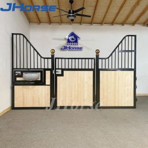 China Pre Made Heavy Duty Pine Horse Stable Box Stall Fronts on sale