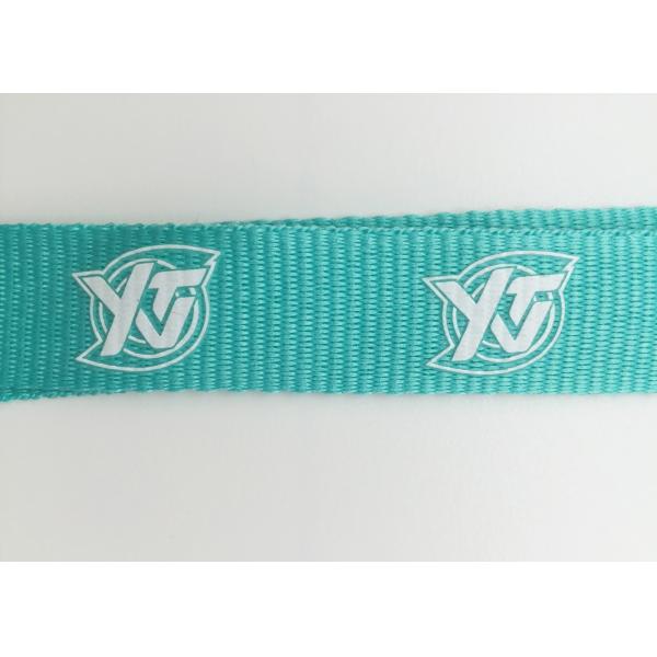 Quality Custom Recycled Lanyards , White Logo Event Staff Lanyards Printing wholesale