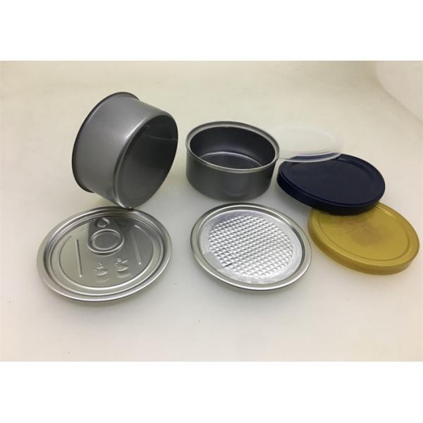 Quality 65 x 29mm 80ML Cannabis Tinplate Cans With Easy Open End And Plastic Lid For Hemp Packaging wholesale