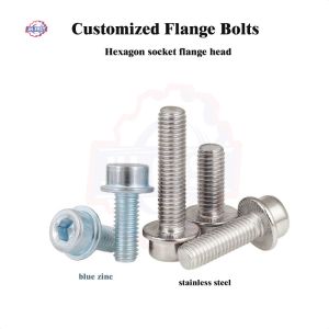 Cheap Hex Socket Head Flange Bolts Carbon Steel Stainless Steel M3 M4 M5 M6 M8 M10 with 1 for sale