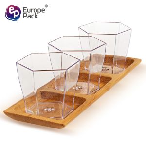 New style high quality transparent disposable plastic 60ml hexagon cup