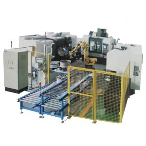 Cheap Full Automatic CNC Wheel Machine Aluminum Alloy Wheel Hub Lathe Machining for sale