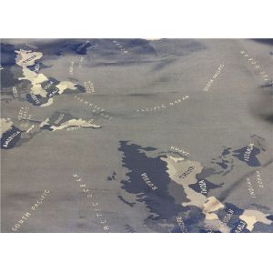World Map Pattern Anti Static Lining Fabric , Jacquard Garment / Bag Lining
