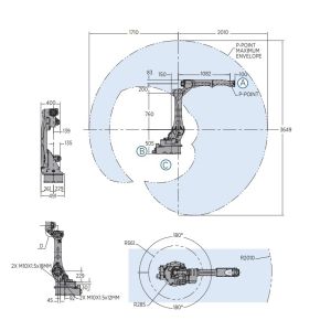 Yaskawa Motoman 6-Axis, Extended-Reach AR2010 Welding Robot offers fast and