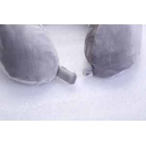 Grey Color Car Additional Accessories U Shape Memory Foam Travel Pillow