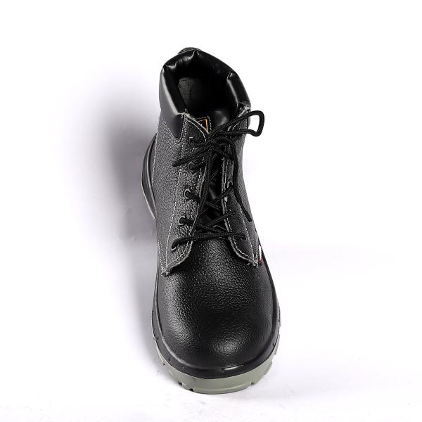 Factory Genuine Leather Breathable Work Boots with Mesh Lining and EVA Insole Safety Shoes