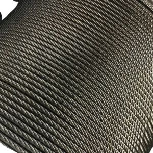 6x19W+FC Fiber Core Ungalvanized Steel Wire Rope with 1570-1960MPa Tensile for