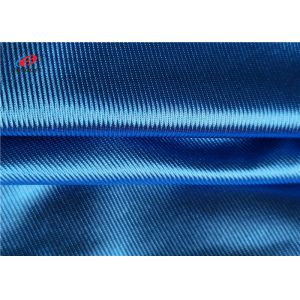 Blue Plain Dyed Warp Knitting Fabric Shiny Dazzle Fabric For Basketball Clothing