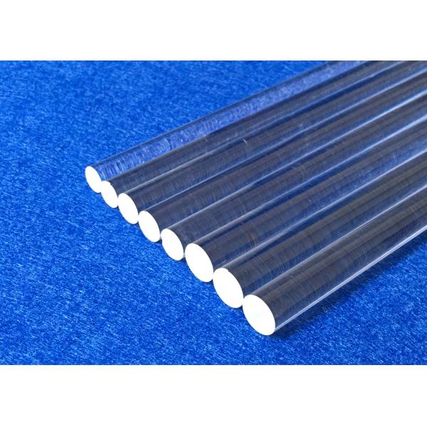 High Temperature / Pressure Resistant Fused Quartz Rod / Silica Glass Rod
