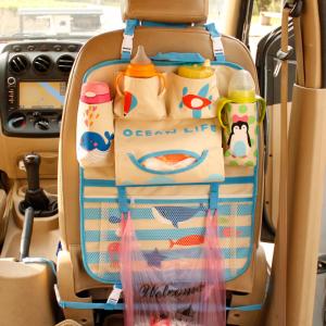 Cheap Oxford PVC Car Seat Back Storage Bag Organizer For Travel for sale