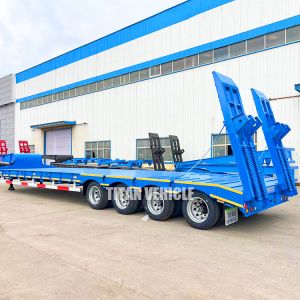 TITAN 4 Axle 100 Tons Semi Lowbed Trailer Low Bed Truck Lowboy Lowloader Trailer