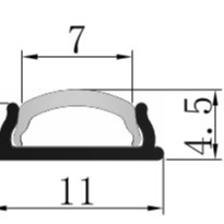 Small Surface Mount Round LED Extrusion Aluminum 11*4.5mm Customized Length