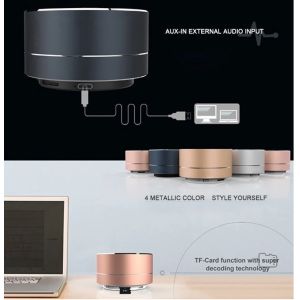 2018 New products A10 mini bluetooth ibastek 3W speaker with colorful LED FM