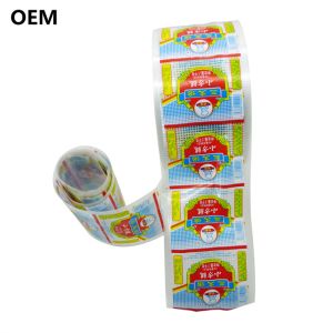 White Colour Flexography Printed Plastic Sausage Casings For Sausages