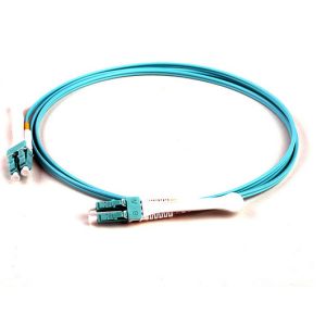 OM3 50/125 Fiber Optic Patch Cord , multimode fiber patch cord 5Mtrs PVC aqua