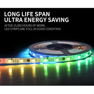 Silicone Coated 530nm 6500k 6W 5050 led tape lights