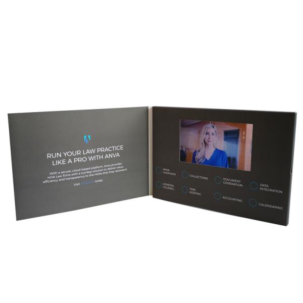 Quality Full Color Printing Video Book 5 Inch Customized Buttons With 1-8 G Memory wholesale